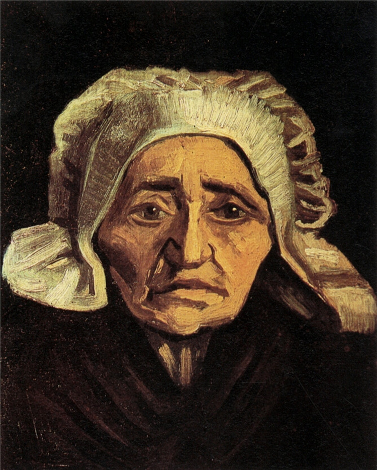 Head Of An Old Peasant Woman With White Cap